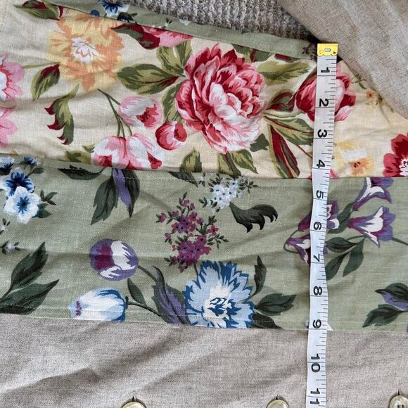 Vintage linen beaded floral boho western coastal cowgirl summer button up top - Picture 5 of 8